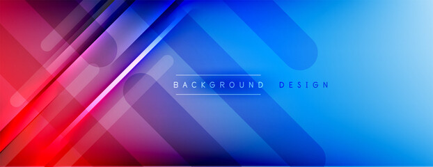 Fototapeta premium Abstract background - lines composition created with lights and shadows. Technology or business digital template. Trendy simple fluid color gradient abstract background with dynamic