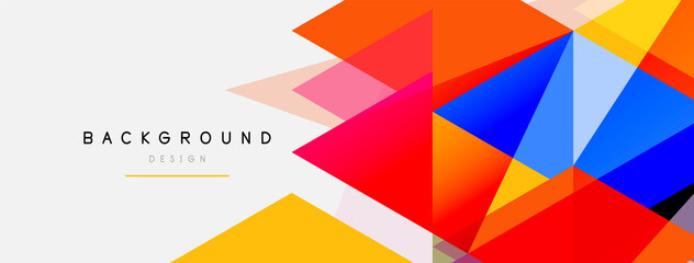 Mosaic triangles geometric background. Techno or business concept, pattern for wallpaper, banner, background, landing page