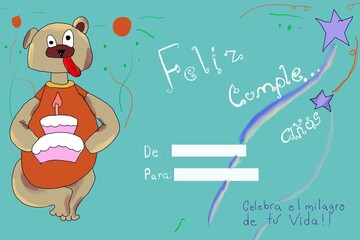 A nice and beauty happy birthday card