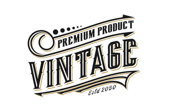 Vintage Luxury Label Logo Design inspiration for Beverage