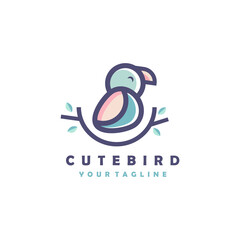 Cute Bird logo Design