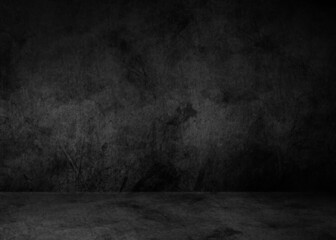dark black concrete wall studio room, suitable for display