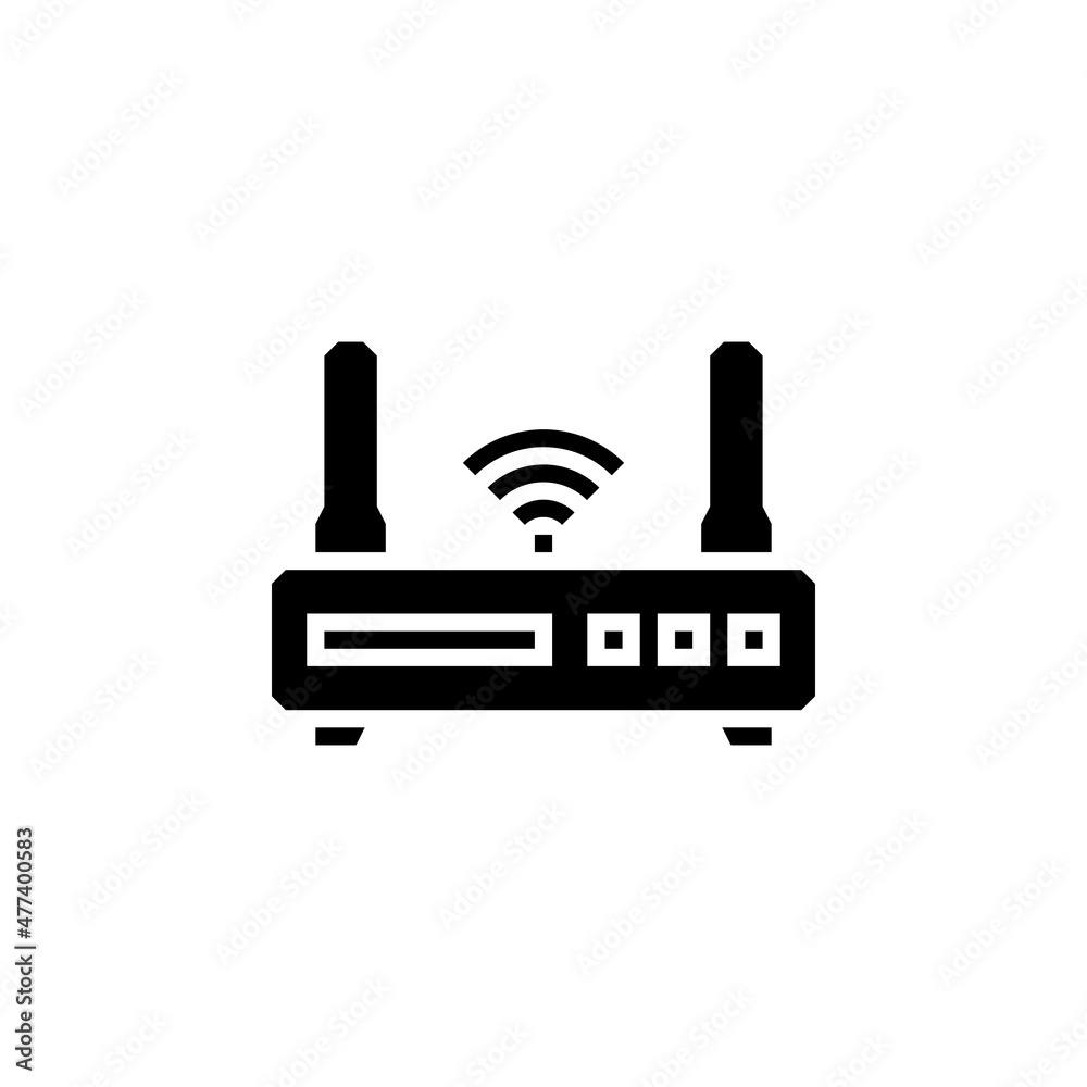 Poster wifi router vector icon. computer component icon solid style. perfect use for logo, presentation, we