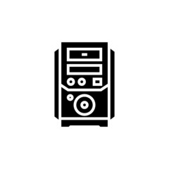 cpu vector icon. computer component icon solid style. perfect use for logo, presentation, website, and more. simple modern icon design solid style