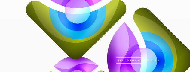 Creative geometric wallpaper. Minimal abstract background. Circle wave and round shapes composition vector illustration for wallpaper banner background or landing page