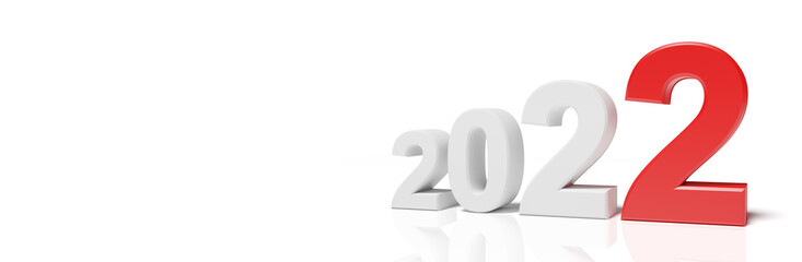 Happy New Year Background. Start to 2022. 3D illustration