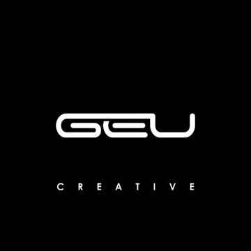 GEU Letter Initial Logo Design Template Vector Illustration