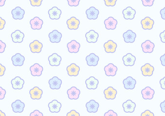 背景　梅の花　ランダム　冬