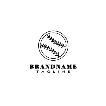 baseball ball logo design template icon vector