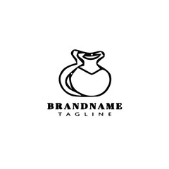 castanet logo cartoon design icon template black isolated vector