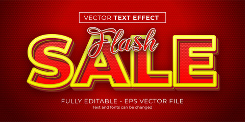 Flash sale text effect editable shopping and offer text style