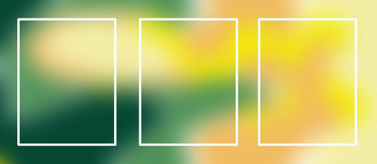 abstract background with white frame yellow and green color