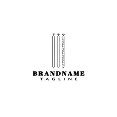 fire cracker logo cartoon icon design template black vector illustration