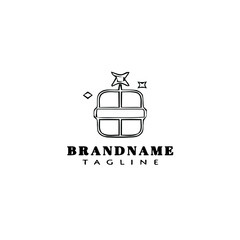 fire cracker logo cartoon icon design template black vector illustration