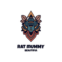Illustration vector graphic of Rat Mummy, good for logo design
