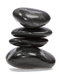 Galets noirs superposés 