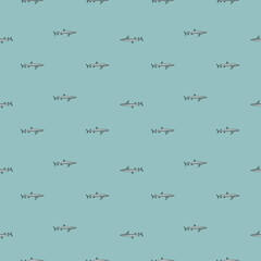 Reef shark seamless pattern in scandinavian style. Marine animals background. Vector illustration for children funny textile.