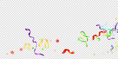 ribbon serpentine tinsel red spiral color curly