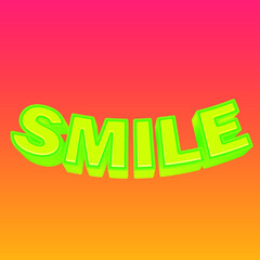 simple text effect smile