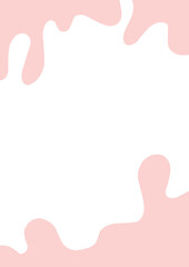 hand drawn simple photo post or stories frame with smooth organic shapes trendy dusty palette, social media advertising template.