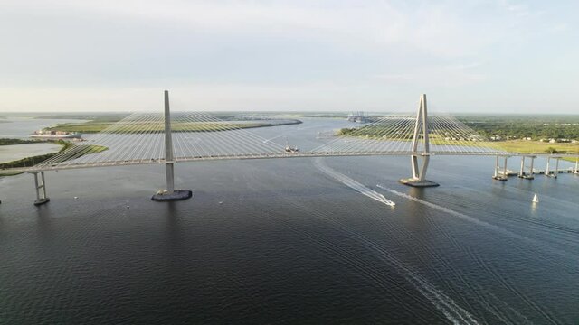 Arthur Ravenel Jr. Bridge Charleston South Carolina Aerial