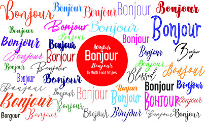 Multi Style Fonts Lettering Design Bonjour © Image Lounge