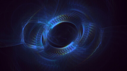 3D rendering abstract round light background