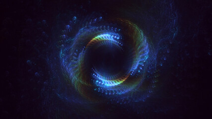 3D rendering abstract round light background