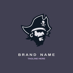 pirates logo icon vintage style design template vector for brand or company and other