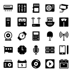 Glyph icons for electronics.