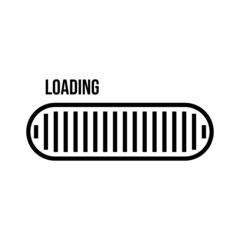 Bar loading, download icon