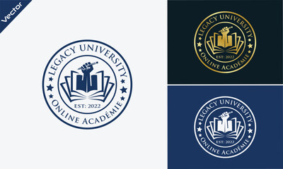 University and academy vector icons. Education logo. university and college school. learning logo
