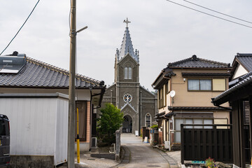 Obraz premium 崎津教会 天草 夜明け