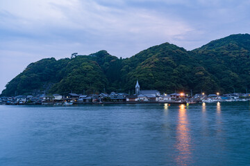 Obraz premium 崎津教会 天草 夜明け