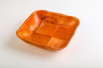 Wooden empty bowl for kitchen
