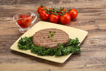 Grilled beef cutlet for burger