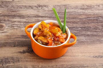 Meat goulash with vegetables