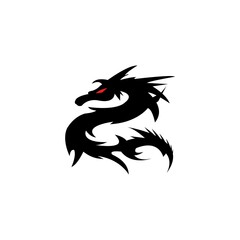Dragon vector icon illustration design logo template