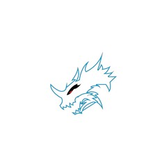 Dragon vector icon illustration design logo template