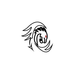 Dragon vector icon illustration design logo template