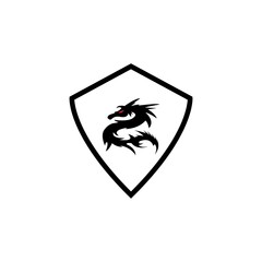 Dragon vector icon illustration design logo template