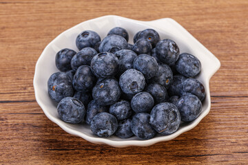 Sweet fresh juicy blueberries heap