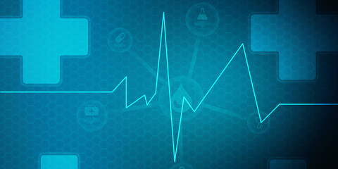 Cardiogram concept -2D rendering illustration