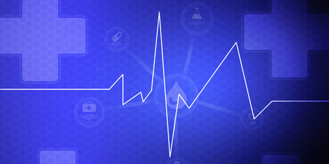 Cardiogram concept -2D rendering illustration