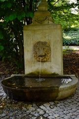 fountain in Royal Baths Park in Warsaw