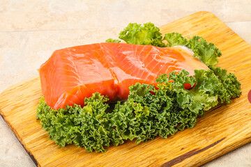 Salmon fillet slice for cooking