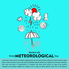 World Meteorological day. poster and banner
