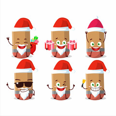 Santa Claus emoticons with Pencil cartoon character