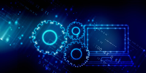 Digital Abstract technology background,2d illustration
