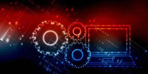 Obraz premium Digital Abstract technology background,2d illustration 